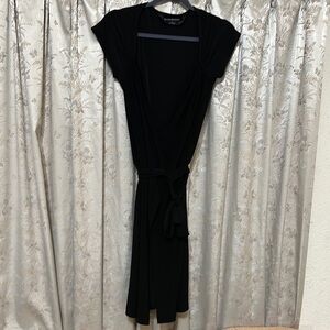 Black Wrap Dress Foldable Wrinkle Resistant Travel Perfect Wearable